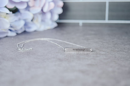Custom Engraved Necklace with Handwriting