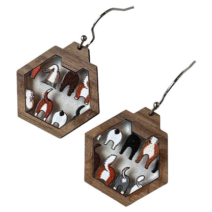 Funny Dog Butt Dangle Earrings for Women