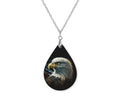 Fierce Eagle Face Teardrop Shape Necklace