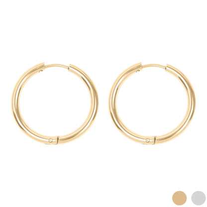 Classic Hoop Earrings – 18K Gold or Silver Stainless Steel