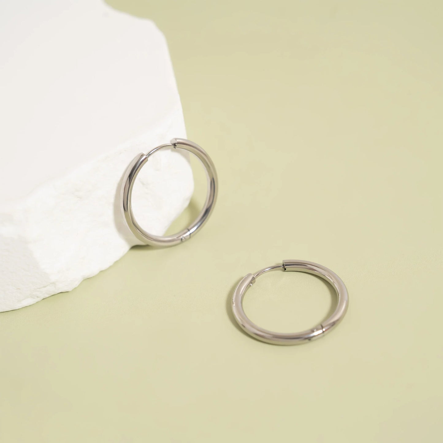 Classic Hoop Earrings – 18K Gold or Silver Stainless Steel