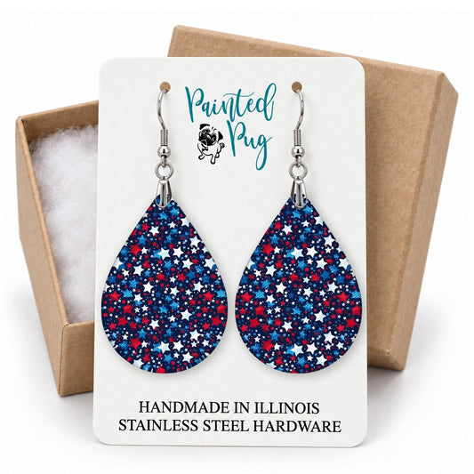 Star Teardrop Earrings gift box