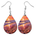 Sunset Dangle Teardrop Earrings