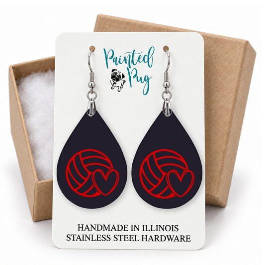 Volleyball Earrings gift box