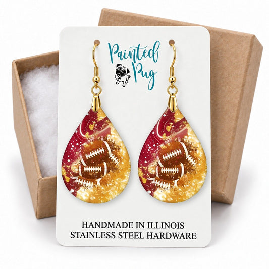 Football Earrings gift box