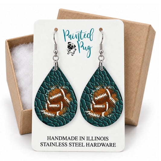 Football Earrings gift box