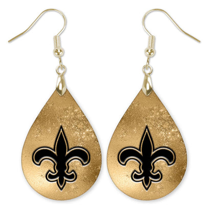 Handmade Fleur de Lis Earrings in Gold and Black | Mardi Gras Festival Special