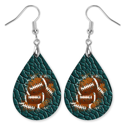 Handmade Green Football Theme Earrings - Perfect for Football Moms, Female Football Players, Coaches and Fans