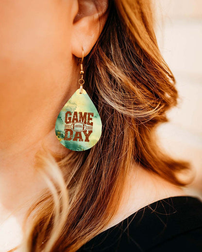 Gameday Earrings - Green Gold MDF Team Spirit Accessories for Fans