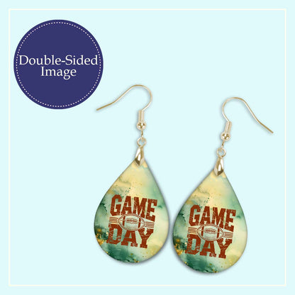 Gameday Earrings - Green Gold MDF Team Spirit Accessories for Fans