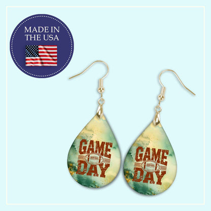 Gameday Earrings - Green Gold MDF Team Spirit Accessories for Fans