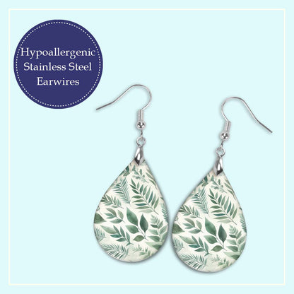 Sage Green Teardrop Earrings