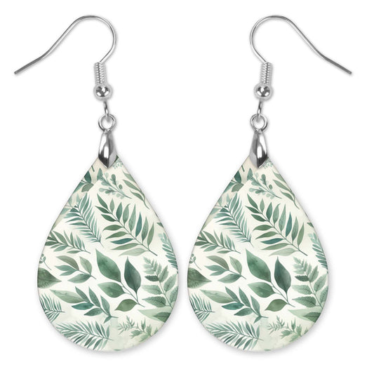 Sage Green Teardrop Earrings