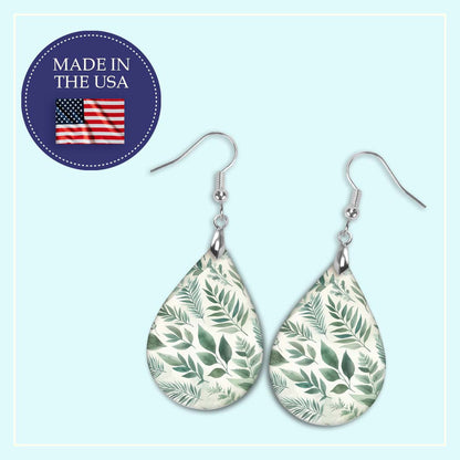 Sage Green Teardrop Earrings