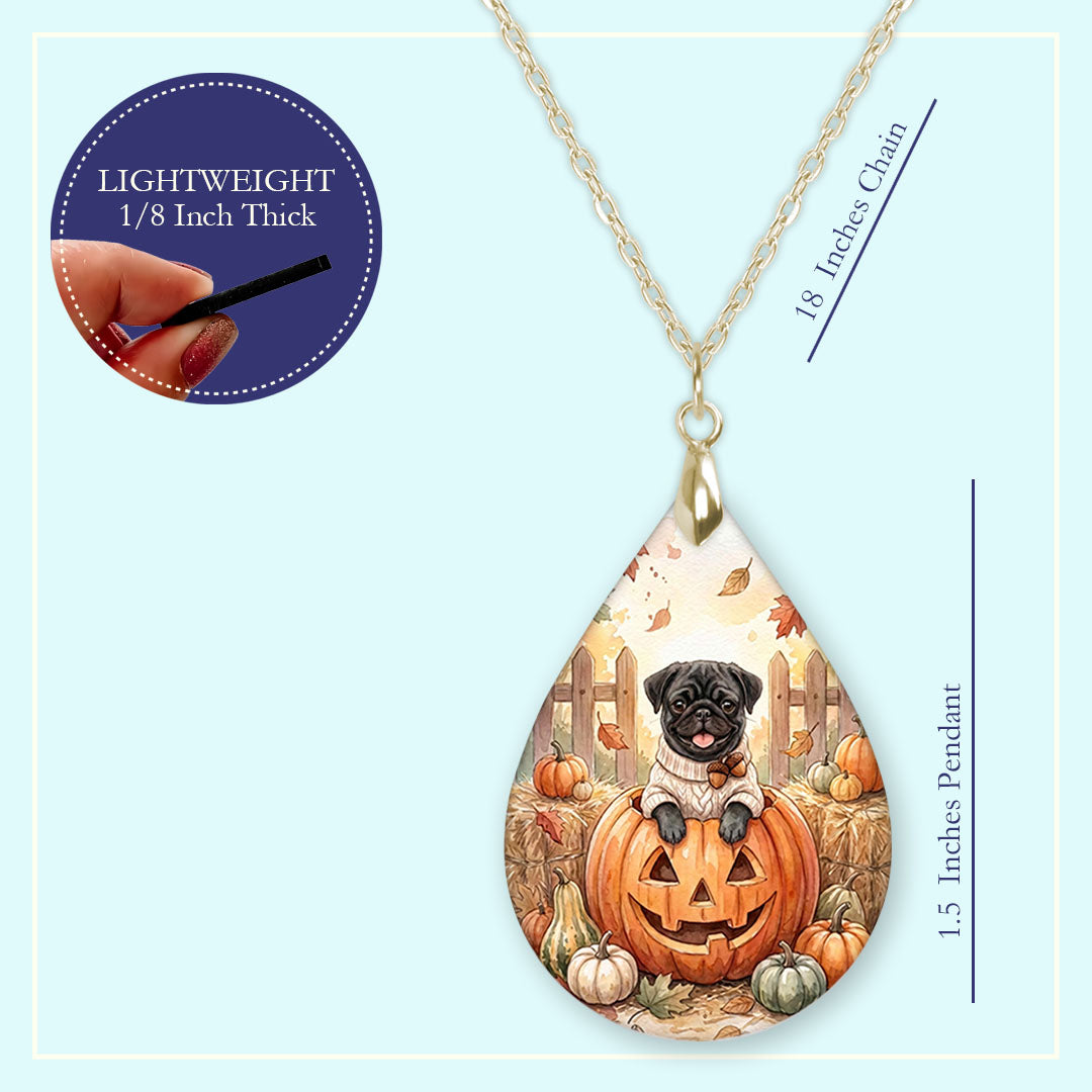 Necklace size guide: 18 inch chain, 1.5 inch pendant, lightweight