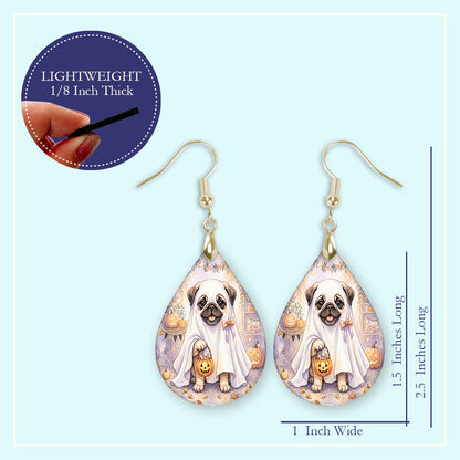Earring size guide: 1.5 inch pendant, 2.5 inches long, 1 inch wide