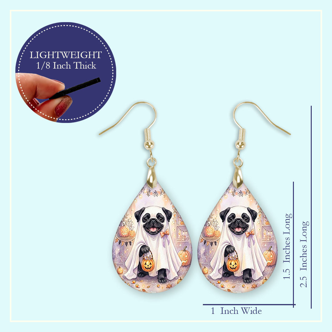 Earring size guide: 1.5 inch pendant, 2.5 inches long, 1 inch wide