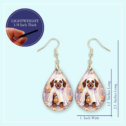 Earring size guide: 1.5 inch pendant, 2.5 inches long, 1 inch wide