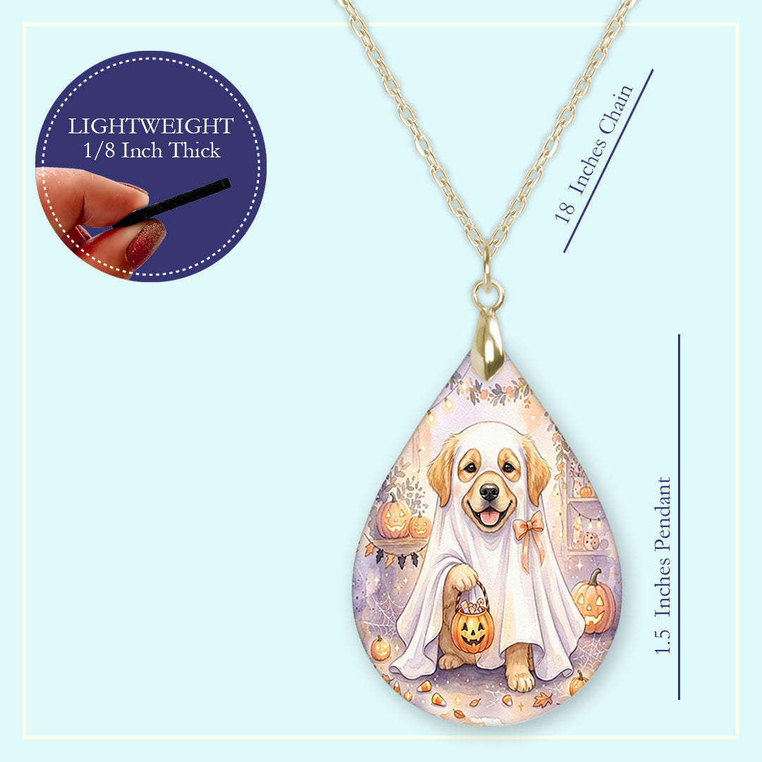 Necklace size guide: 18 inch chain, 1.5 inch pendant, lightweight