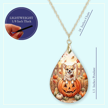 Necklace size guide: 18 inch chain, 1.5 inch pendant, lightweight