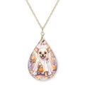 Chihuahua Ghost Teardrop Necklace