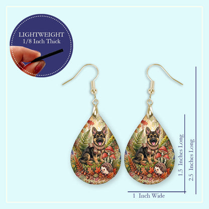 Size chart for Mini 1.5 inch and Large 2.25 inch teardrop earrings