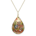 Yorkie Woodland Teardrop Necklace