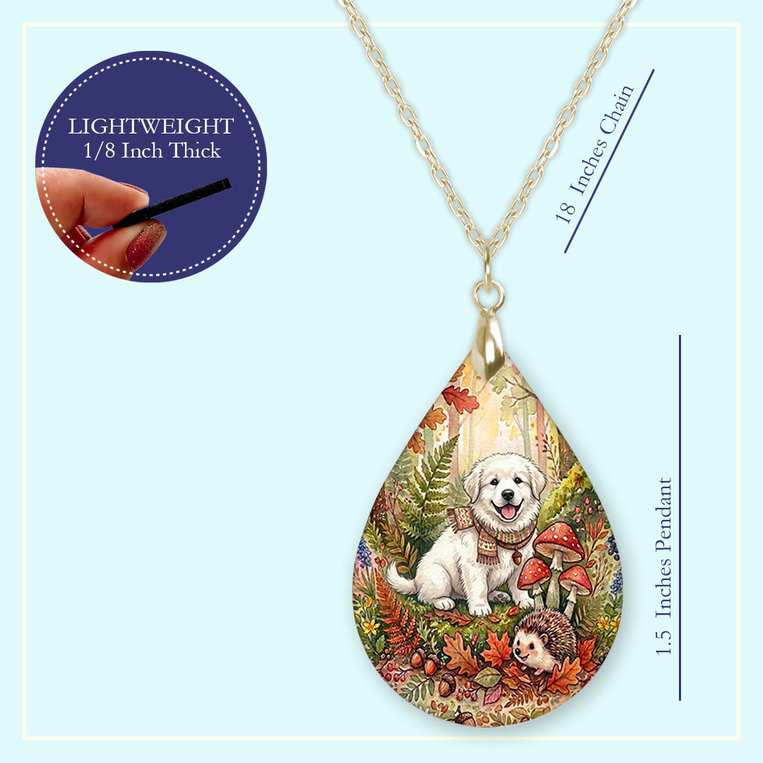 18 inch chain length guide for the teardrop pendant necklace