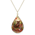 Pitbull Woodland Teardrop Necklace