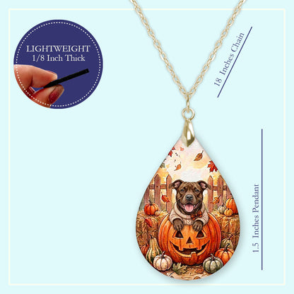 18 inch chain length guide for the pitbull pumpkin teardrop pendant necklace