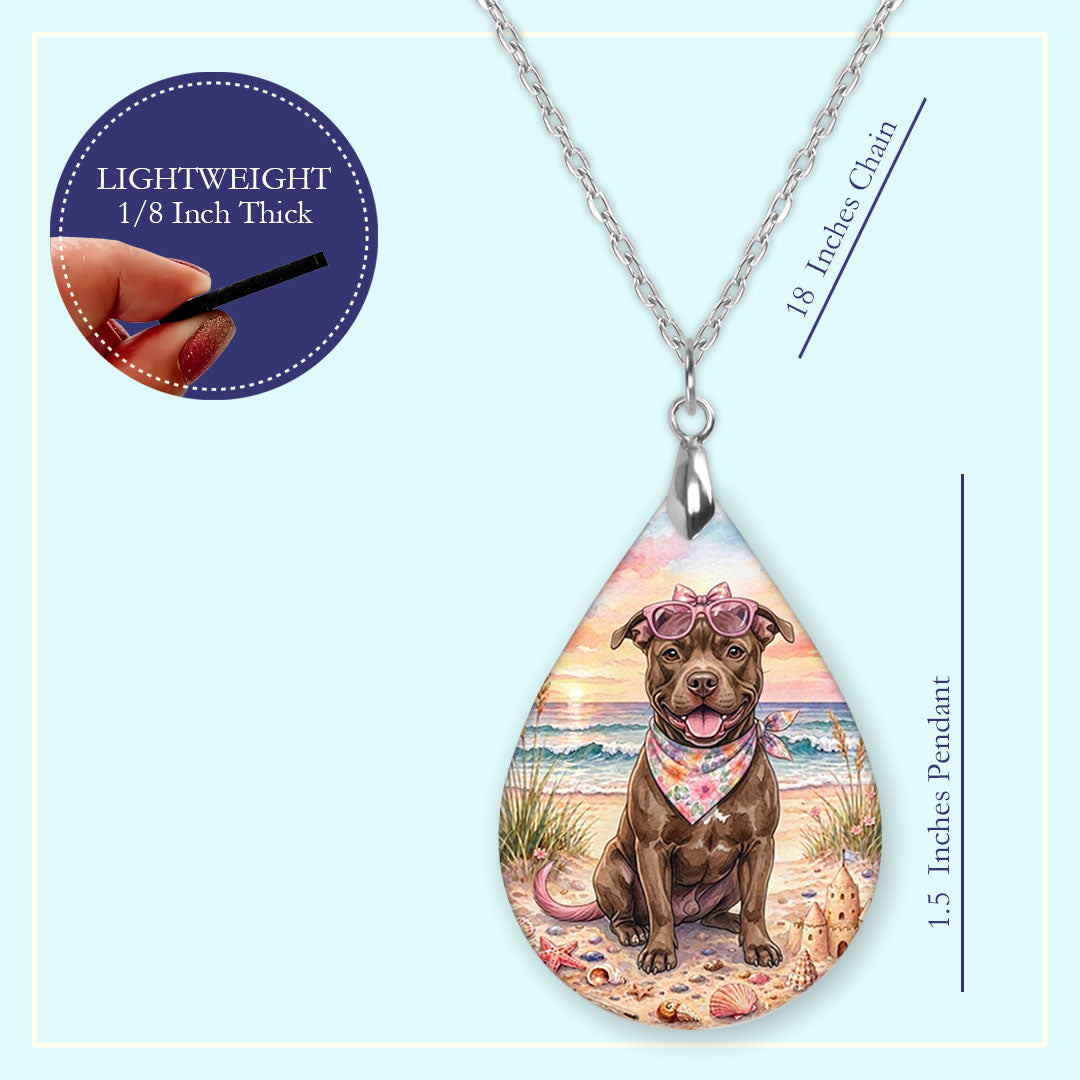18 inch chain length guide for the pitbull beach teardrop pendant necklace