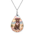 Pitbull Beach Teardrop Necklace