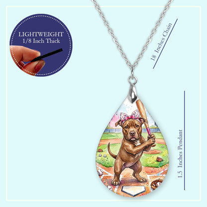 18 inch chain length guide for the pitbull baseball teardrop pendant necklace
