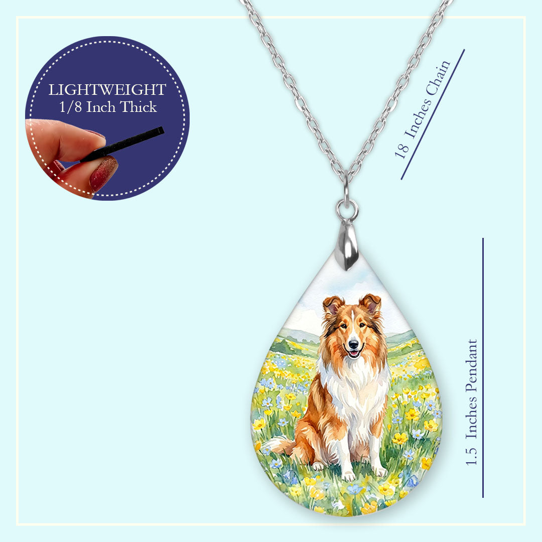 18 inch chain length guide for the collie spring meadow teardrop pendant necklace