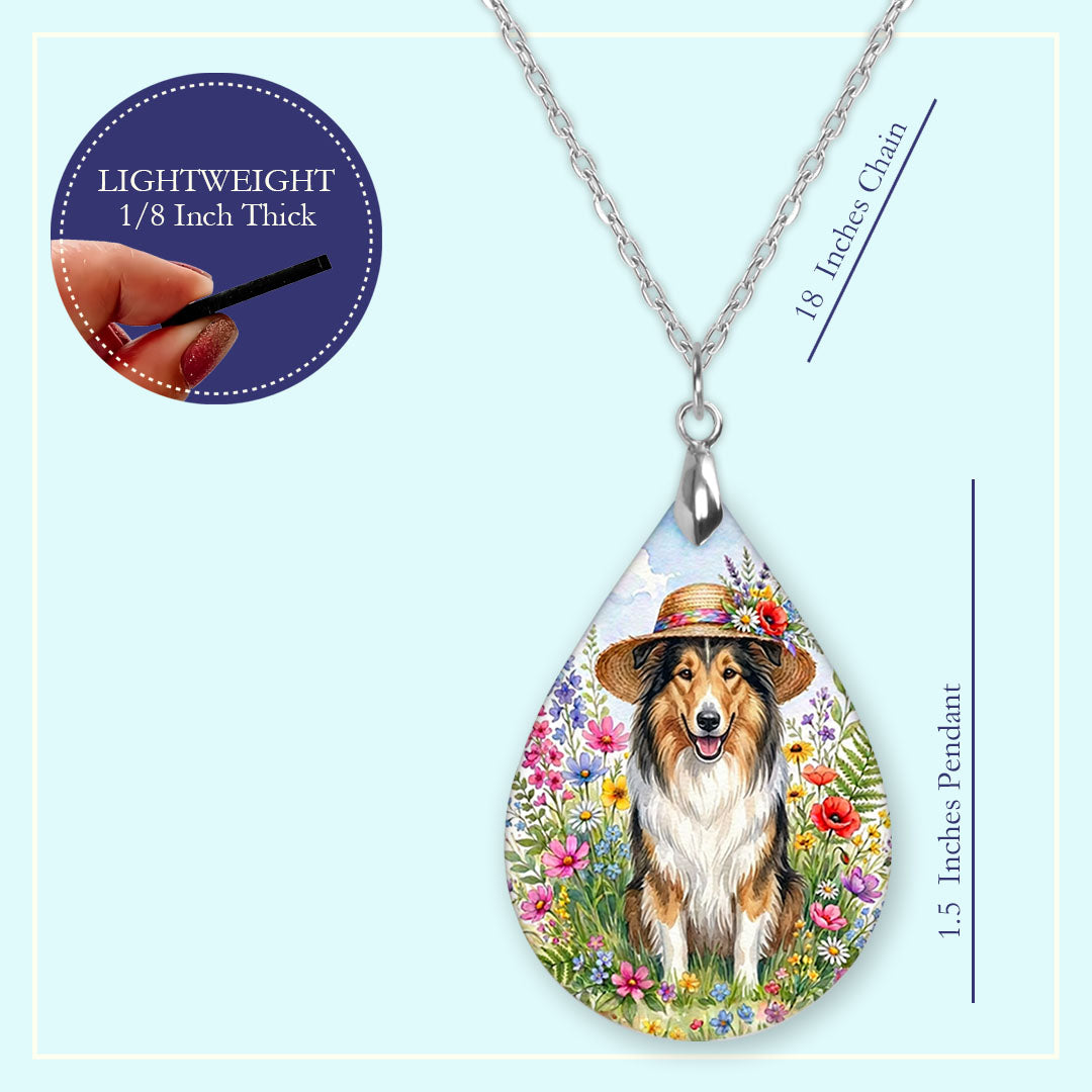 18 inch chain length guide for the collie wildflower teardrop pendant necklace