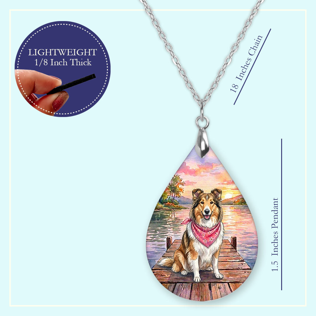 18 inch chain length guide for the collie lake teardrop pendant necklace