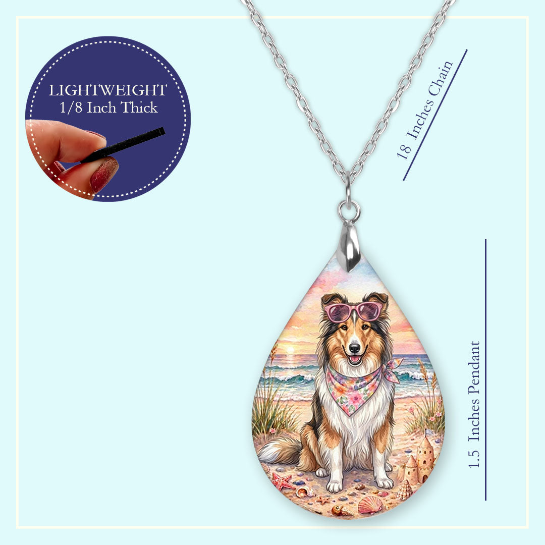 18 inch chain length guide for the collie beach teardrop pendant necklace