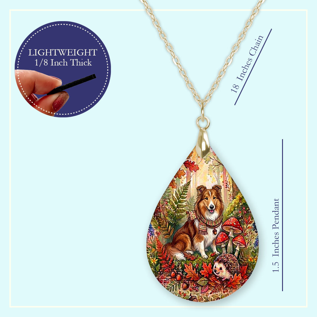 18 inch chain length guide for the collie woodland teardrop pendant necklace