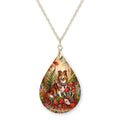 Collie Woodland Teardrop Necklace