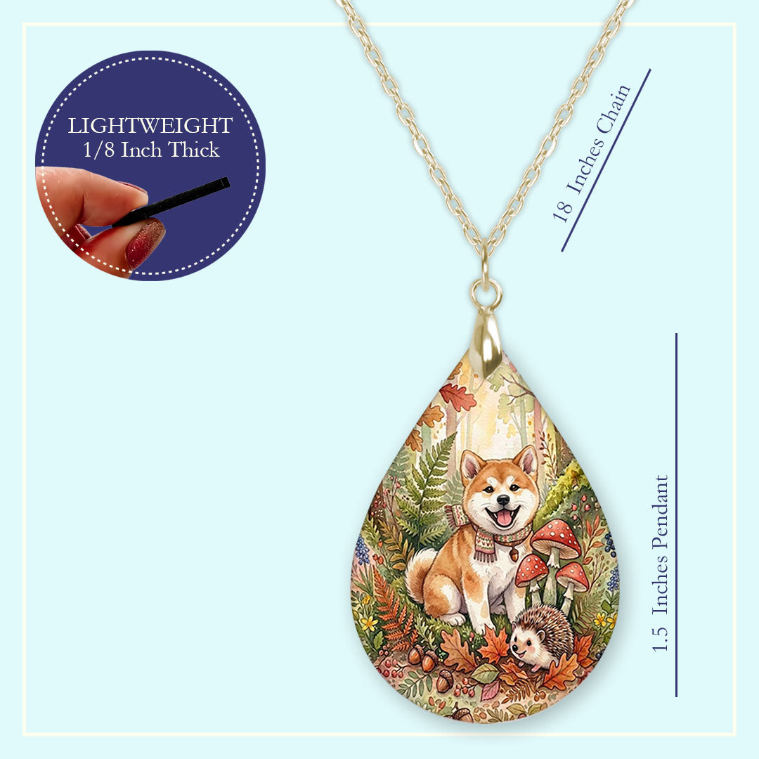 18 inch chain length guide for the Akita woodland teardrop pendant necklace
