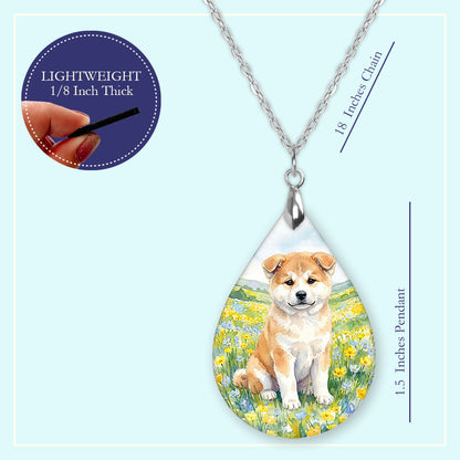 18 inch chain length guide for the Akita spring meadow teardrop pendant necklace