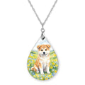 Akita Spring Meadow Teardrop Necklace