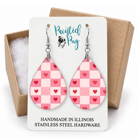Heart Teardrop Earrings gift box