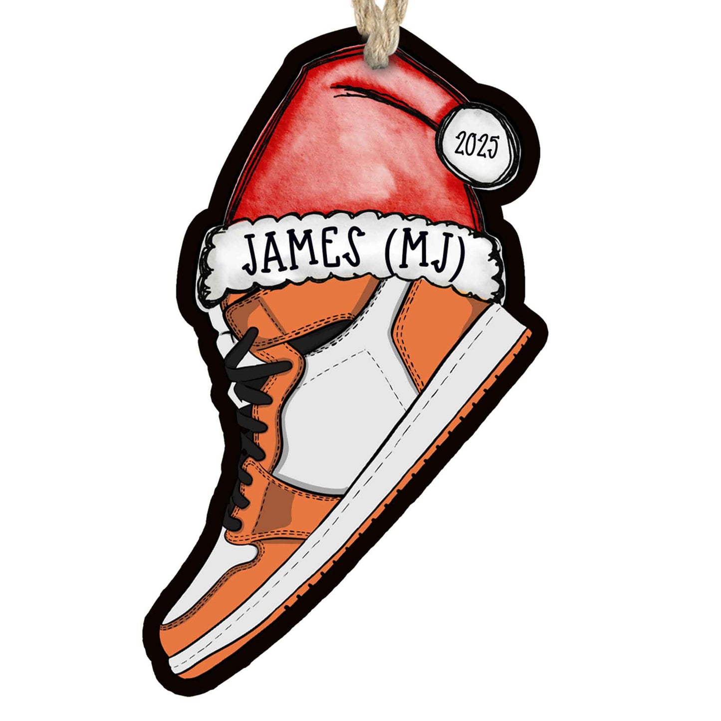 Personalized Sneaker Christmas Ornament – Multiple Custom Color Combos