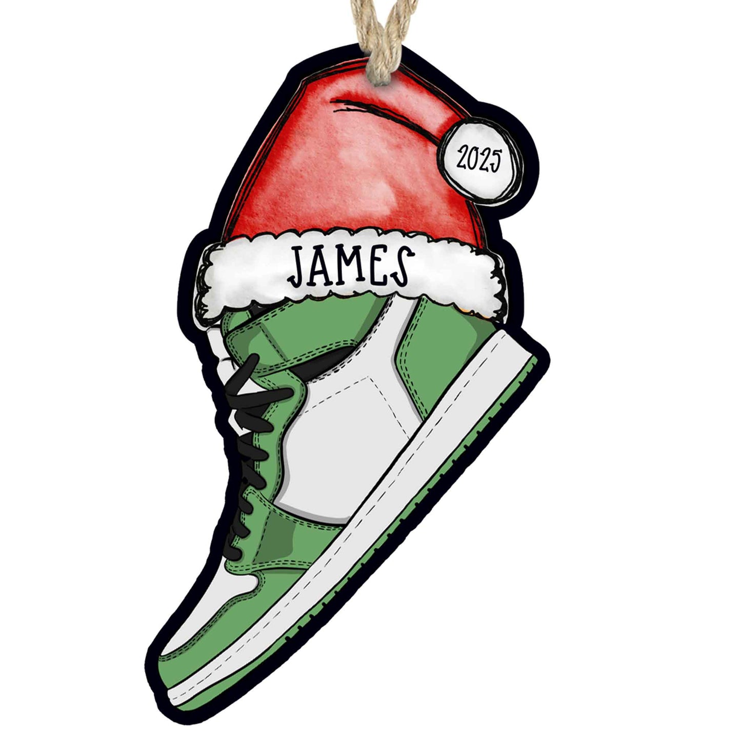 Personalized Sneaker Christmas Ornament – Multiple Custom Color Combos