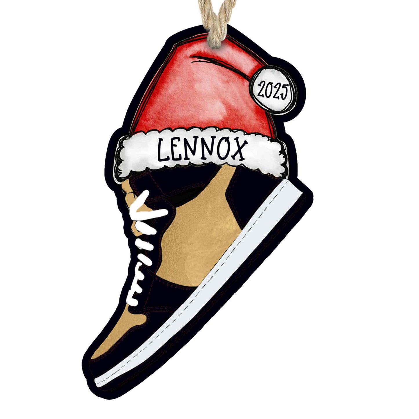 Personalized Sneaker Christmas Ornament – Multiple Custom Color Combos