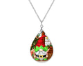 Gnome Elf Single Christmas Teardrop Shape Necklace