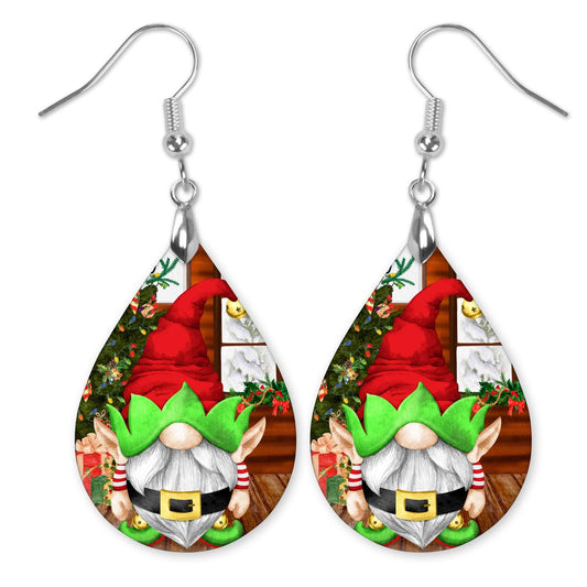 Christmas Elf Gnome Earrings – Festive Holiday Jewelry