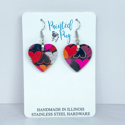 Valentine's Day Earrings | Heart Shaped Dangle Earrings