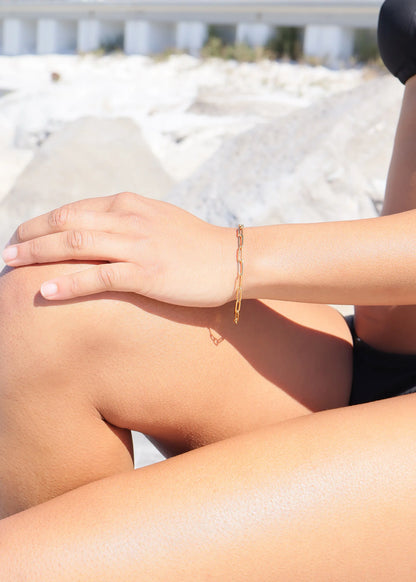 Paperclip Chain Bracelet – 18K Gold or Silver Stainless Steel